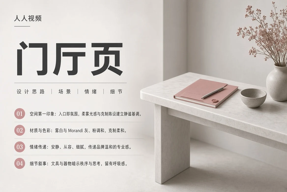 门厅页内容示意